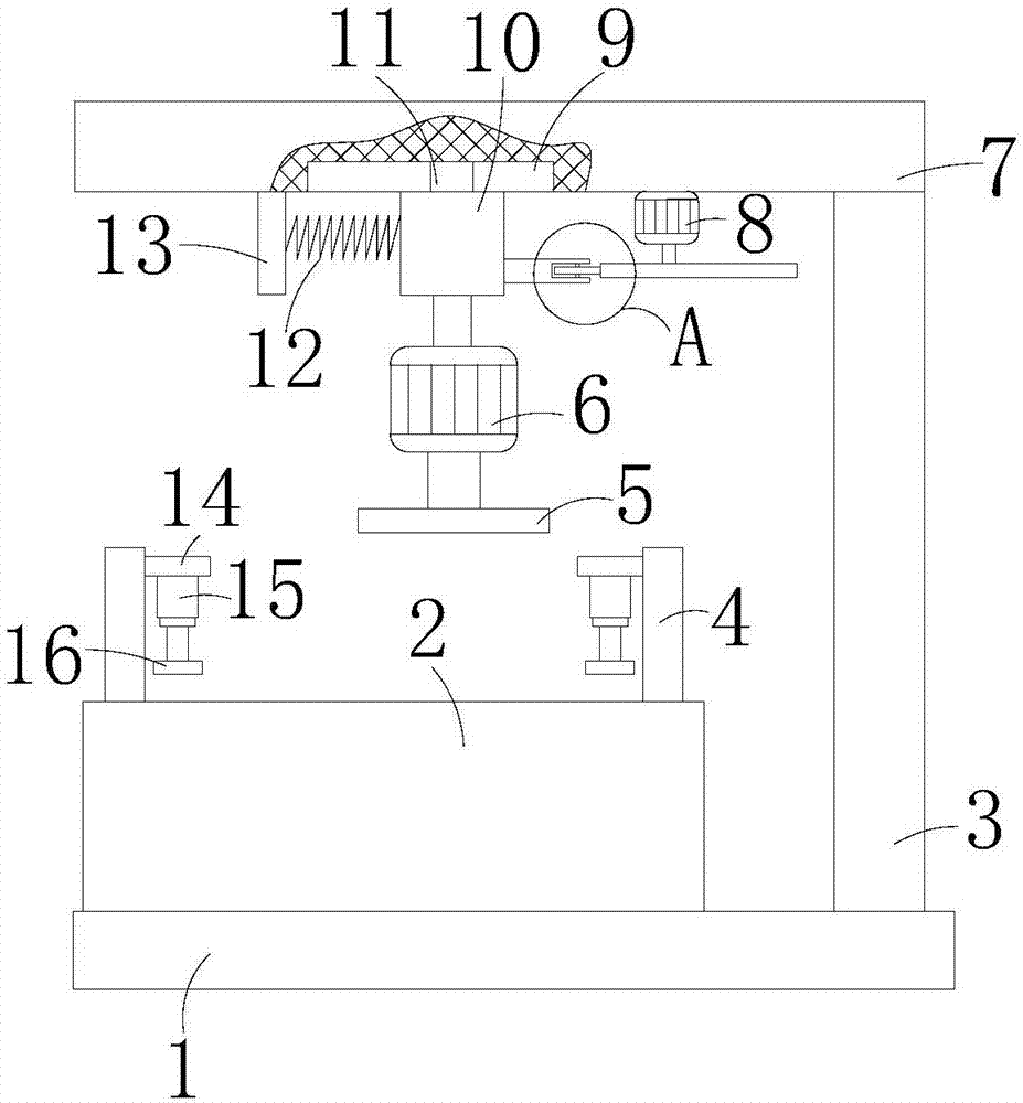 Polishing device for machining for automobile accessories