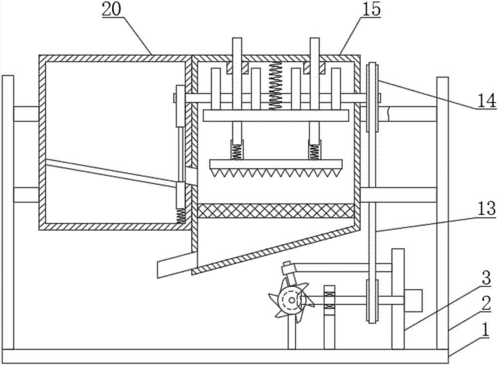 Periodic building rubbish crushing device