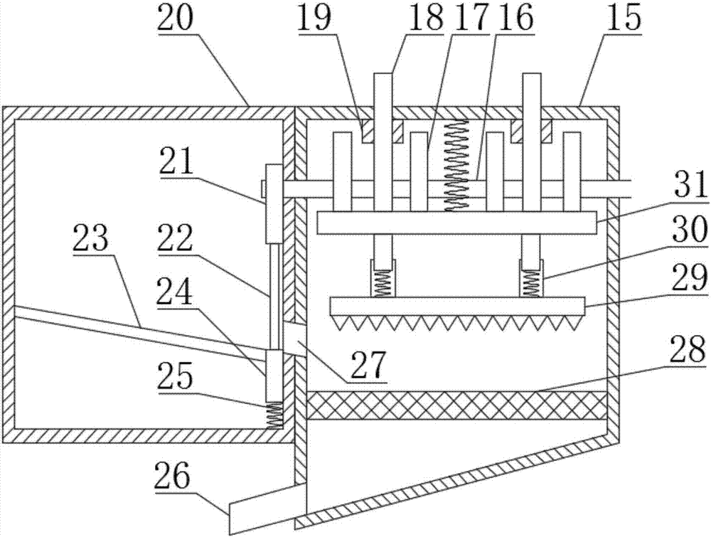 Periodic building rubbish crushing device