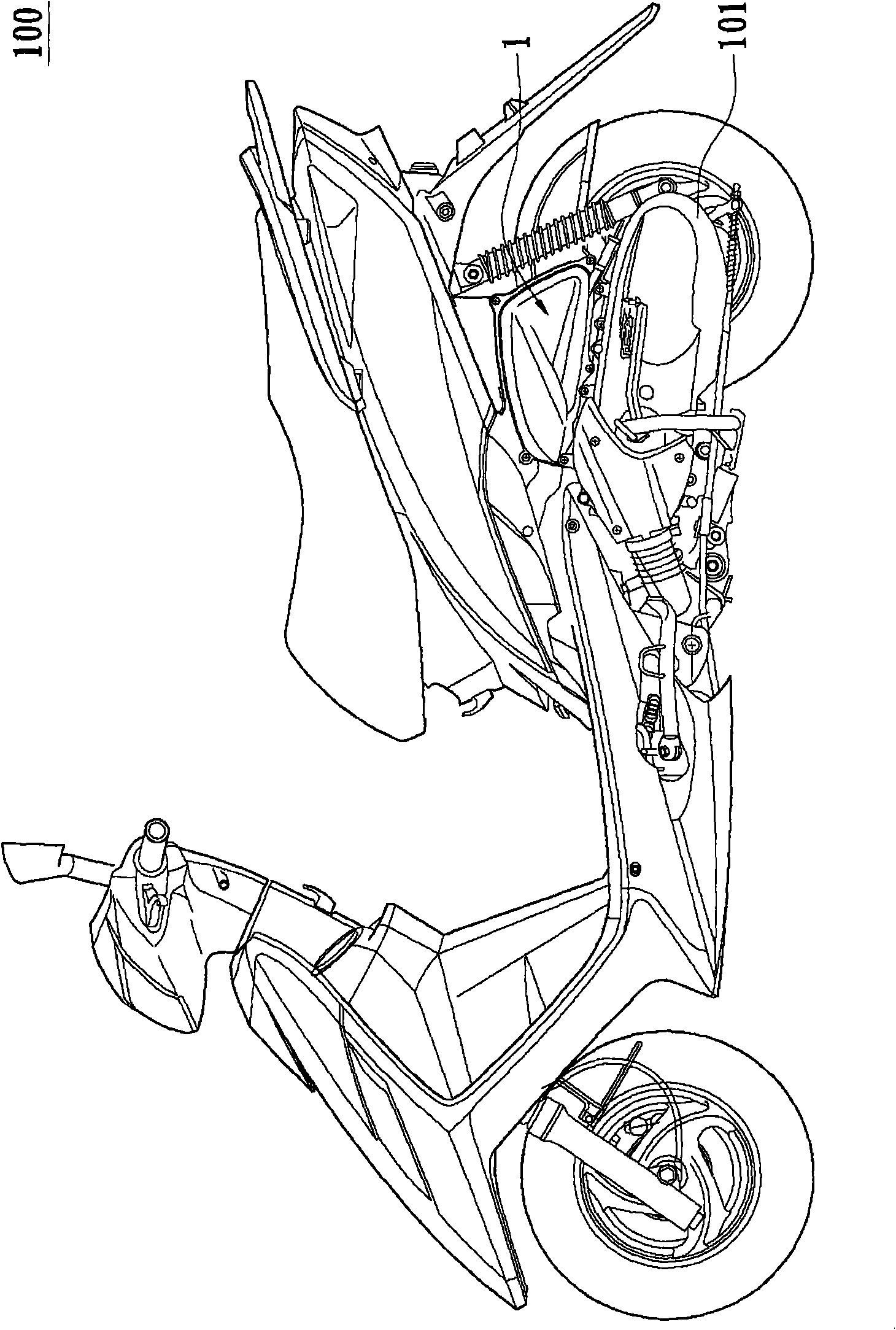 Air filter for automatic two-wheel vehicle