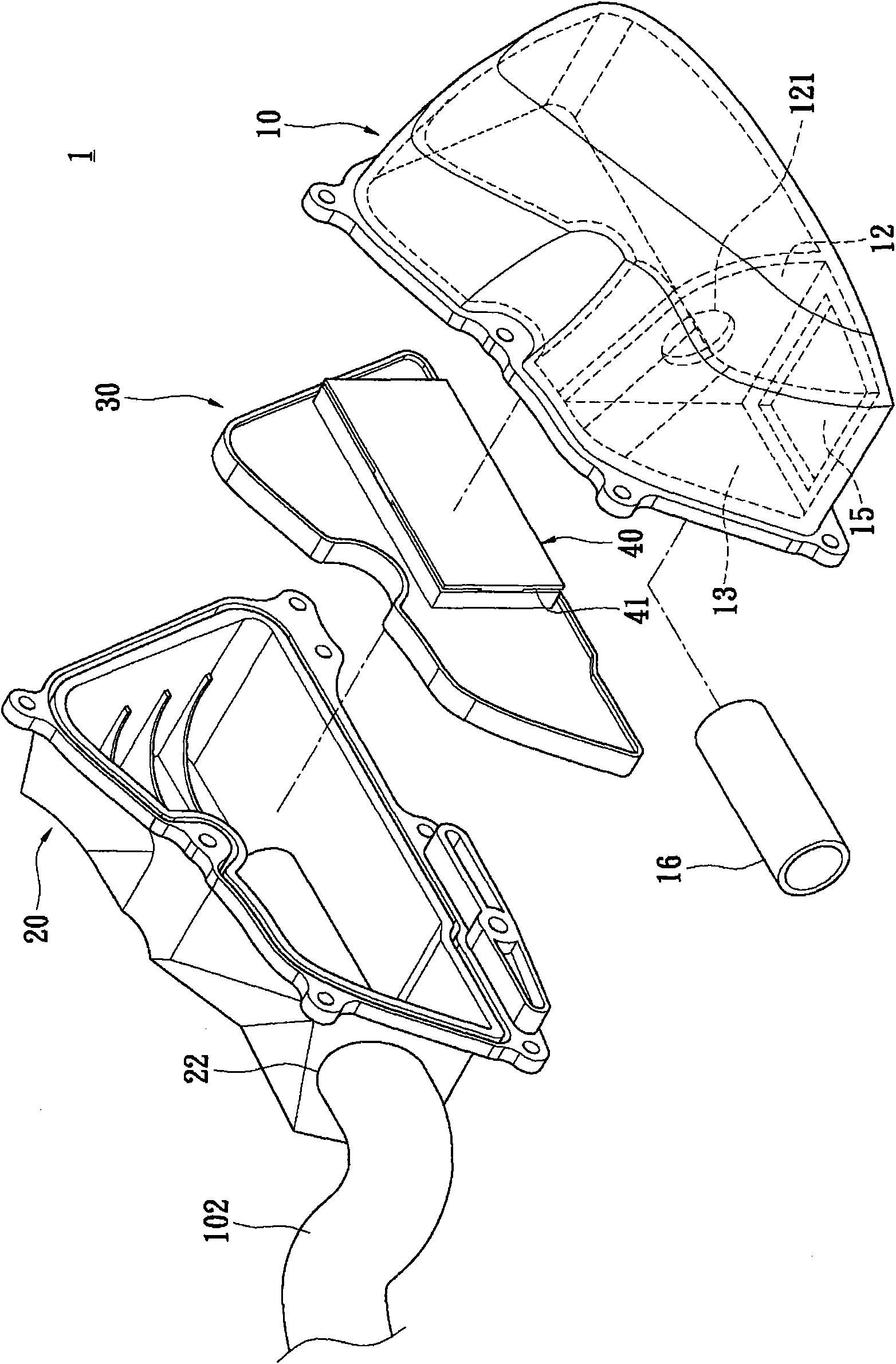 Air filter for automatic two-wheel vehicle