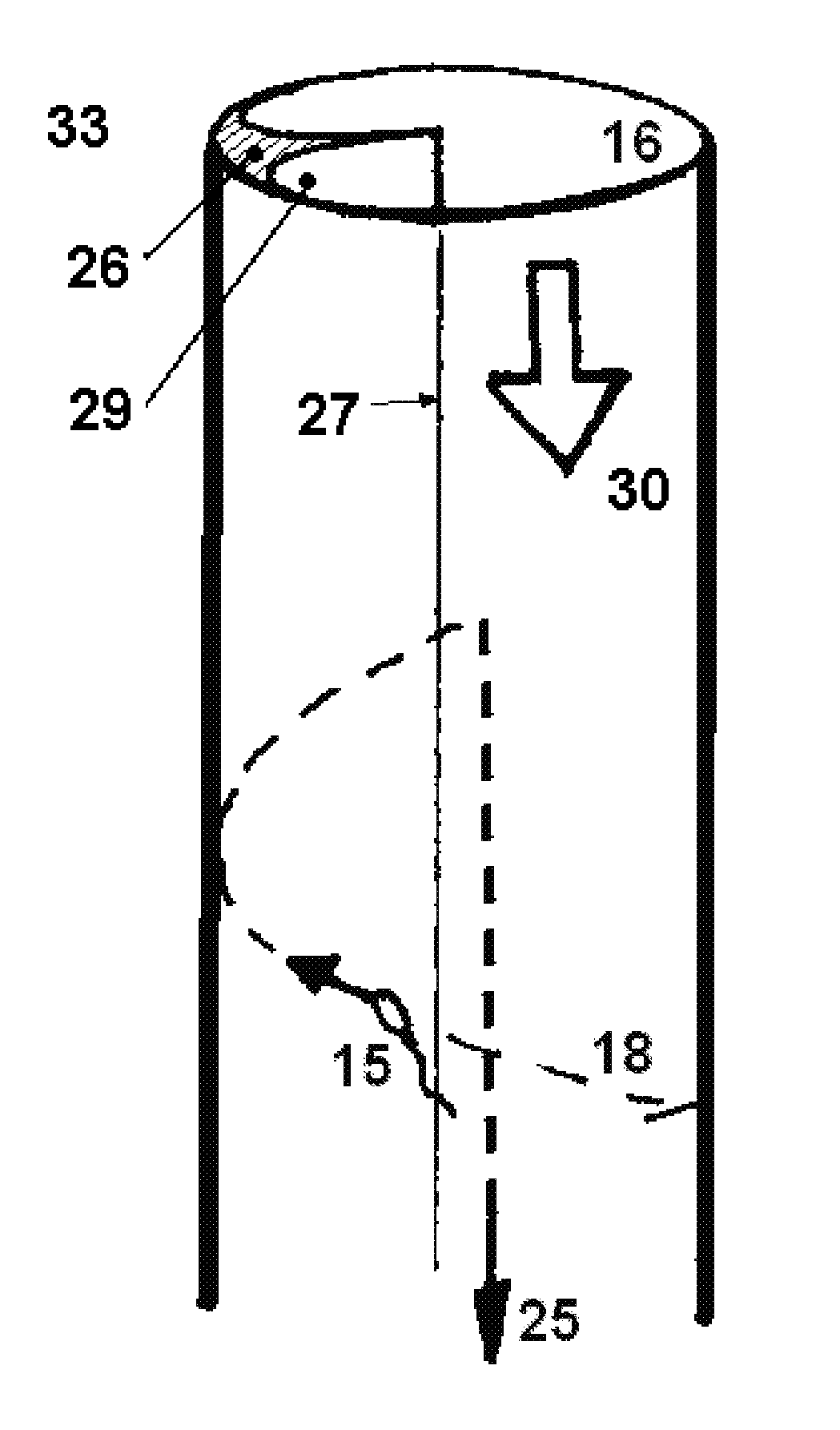 Method and Apparatus to Induce Detachment of Flagella Propelled Micro Organisms from Walls and to Countermeasure Their Ability to Swim Upstream