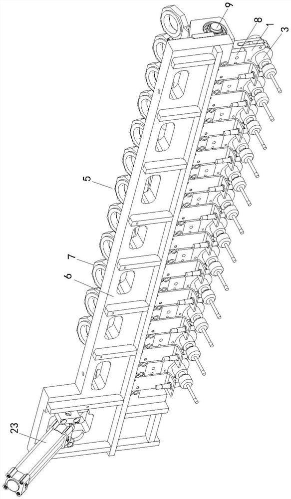 Horizontal machining center tool magazine