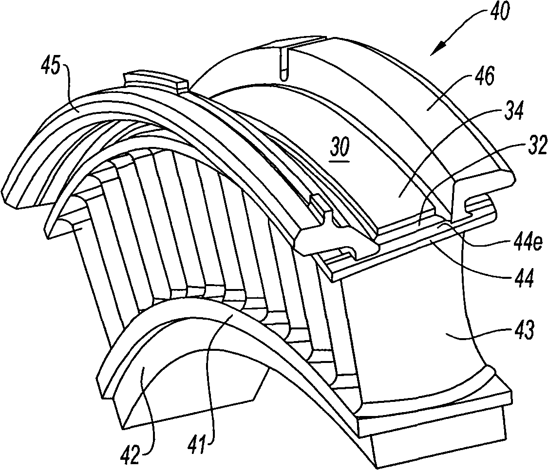 Turbomachine stator damper device