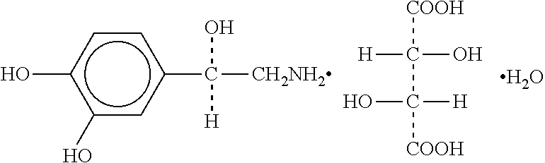 Parenteral dosage form of norepinephrine