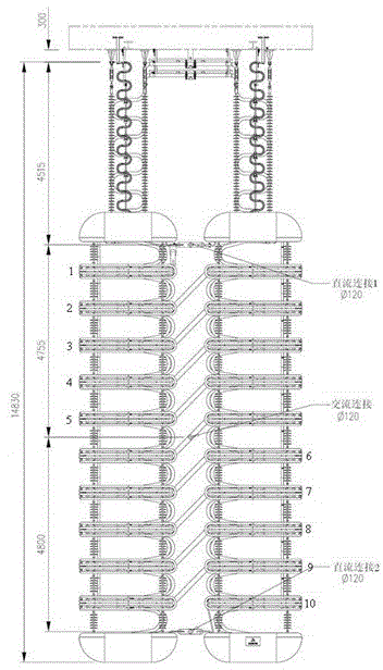 Non-contact type converter valve temperature on-line monitoring method and device