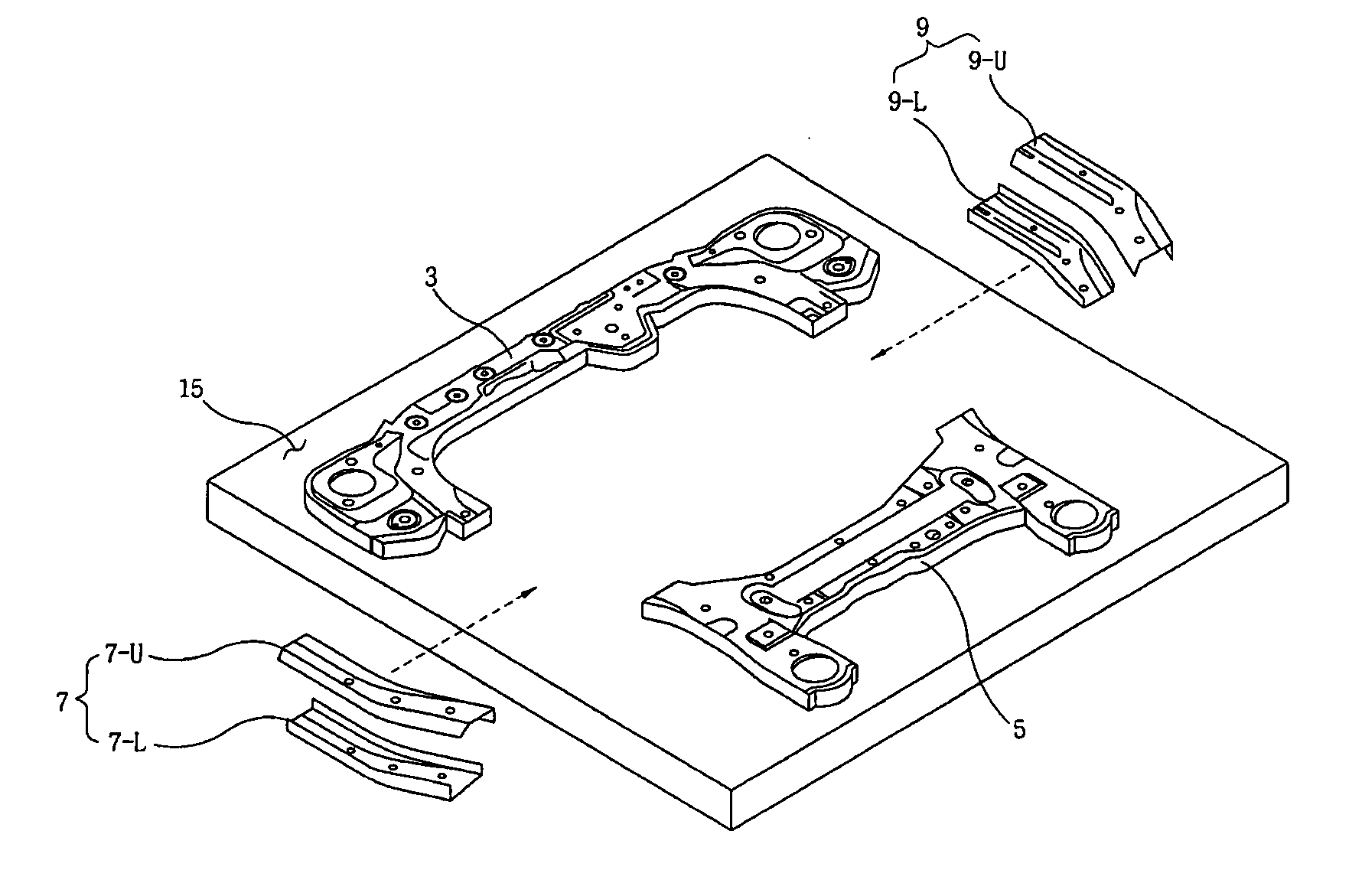 Method of manufacturing subframe for vehicles