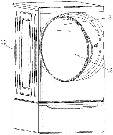 Roller washing machine face plate with functions of color screen display and touch control