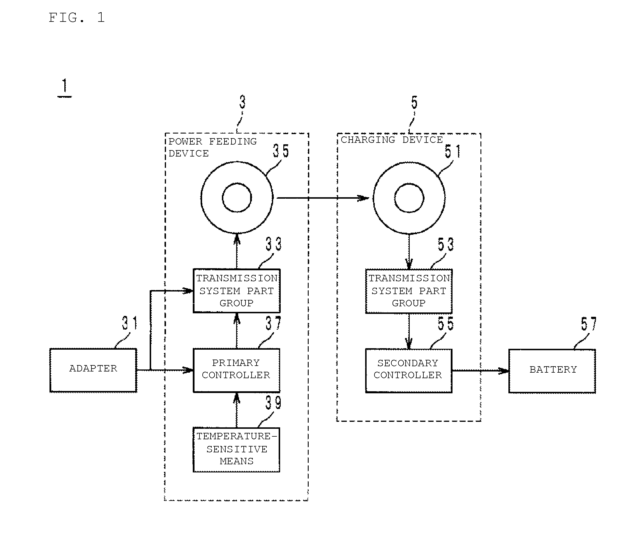 Power feeding device and power receiving device for contactless power transmission