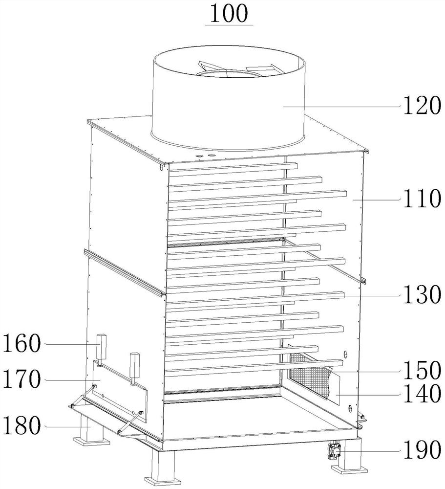 Circulating water emptying and collecting device of closed cooling tower