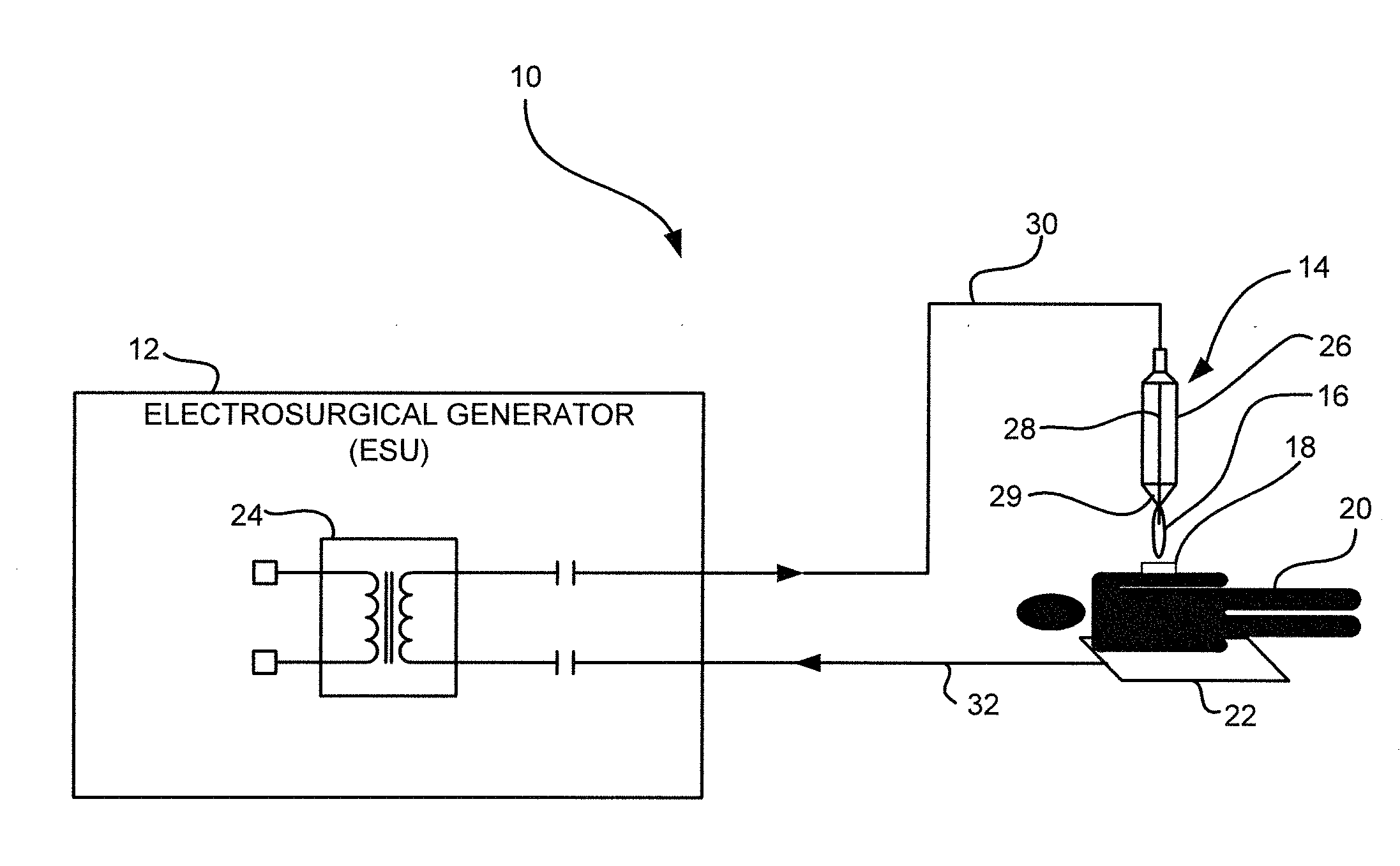 Electrosurgical apparatus to generate a dual plasma stream and method thereof