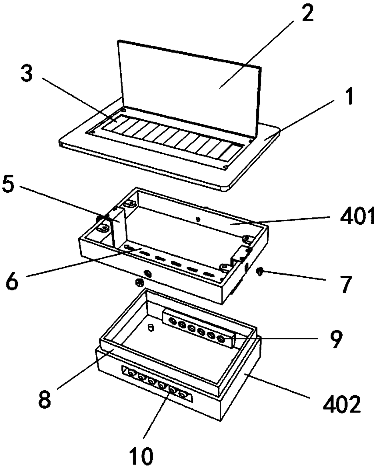 Novel lighting distribution box