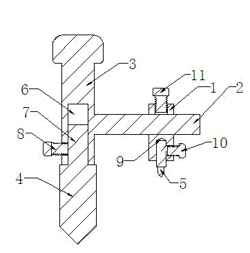 Tapping and positioning mould of heat-shrinkage casing pipe on surface of copper bar