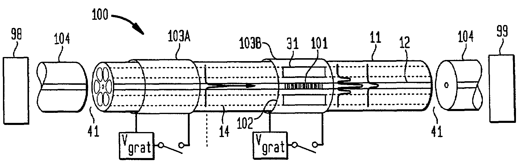 Tunable microfluidic optical fiber devices and systems