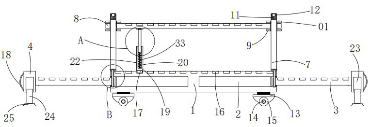 A combined turnover device for building intelligent lighting and audio equipment construction