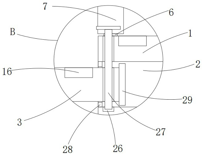 A combined turnover device for building intelligent lighting and audio equipment construction