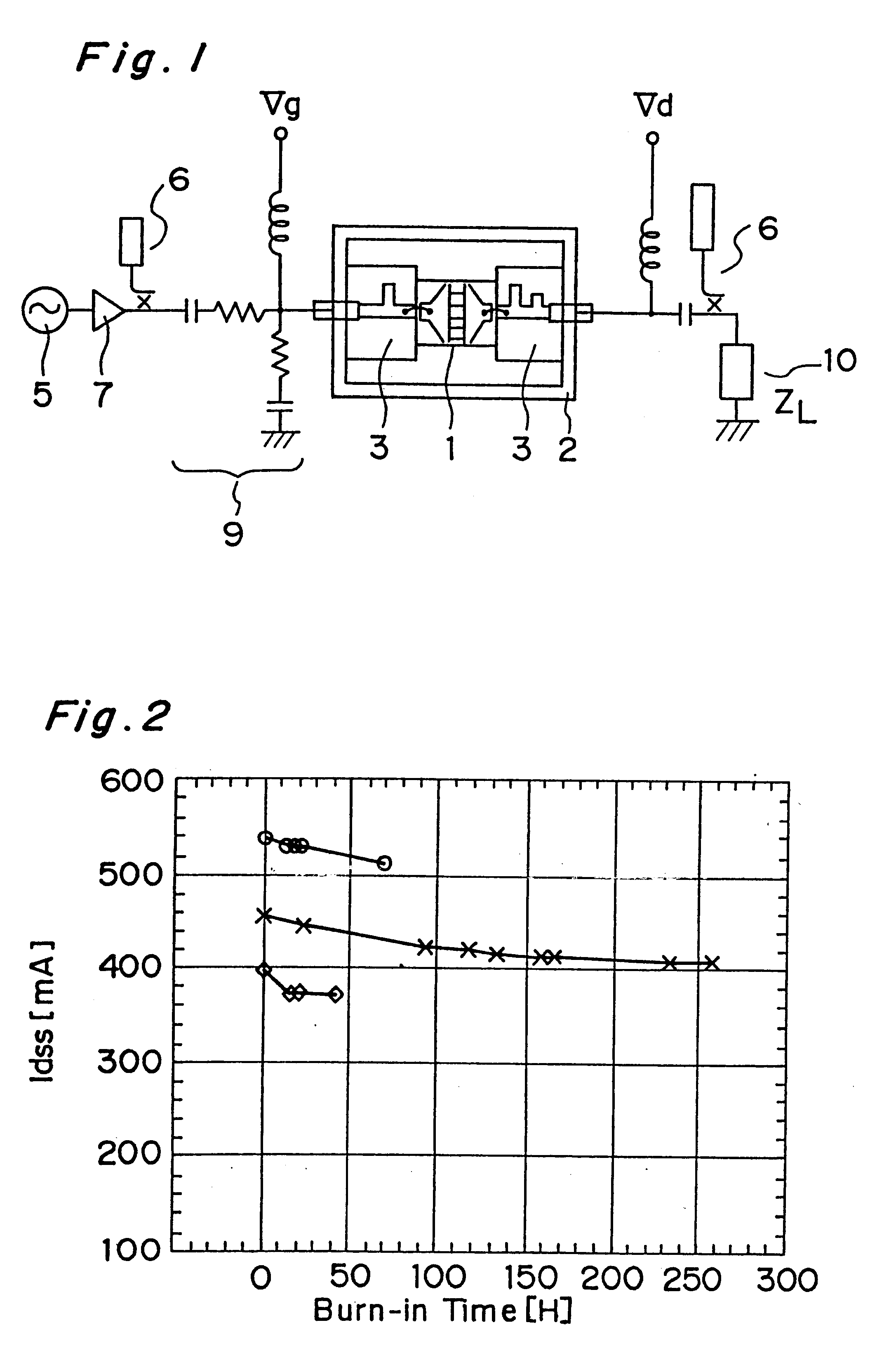 Microwave transistor subjected to burn-in testing