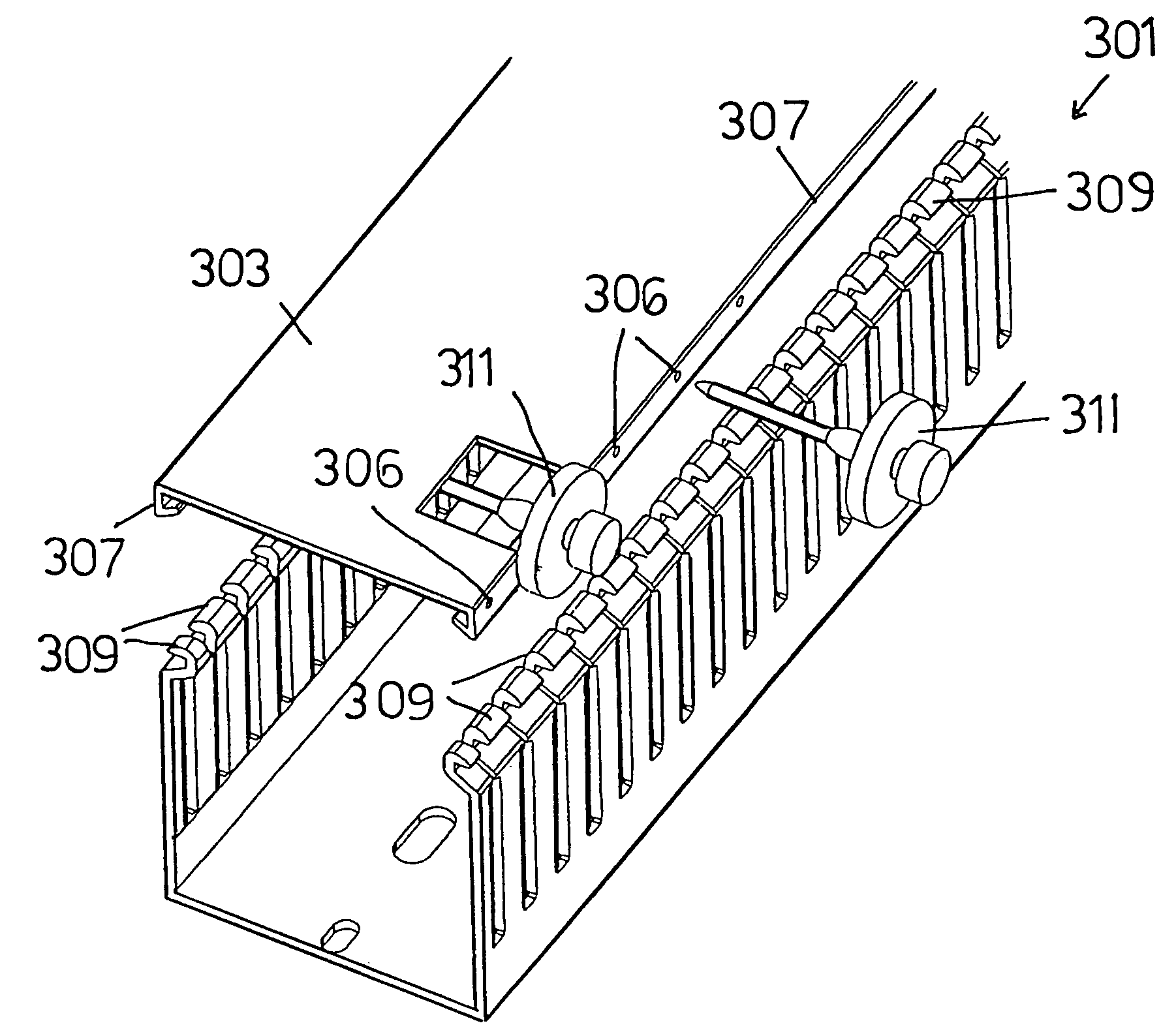 Raceway construction for cables and pipes, including an antislipping cover