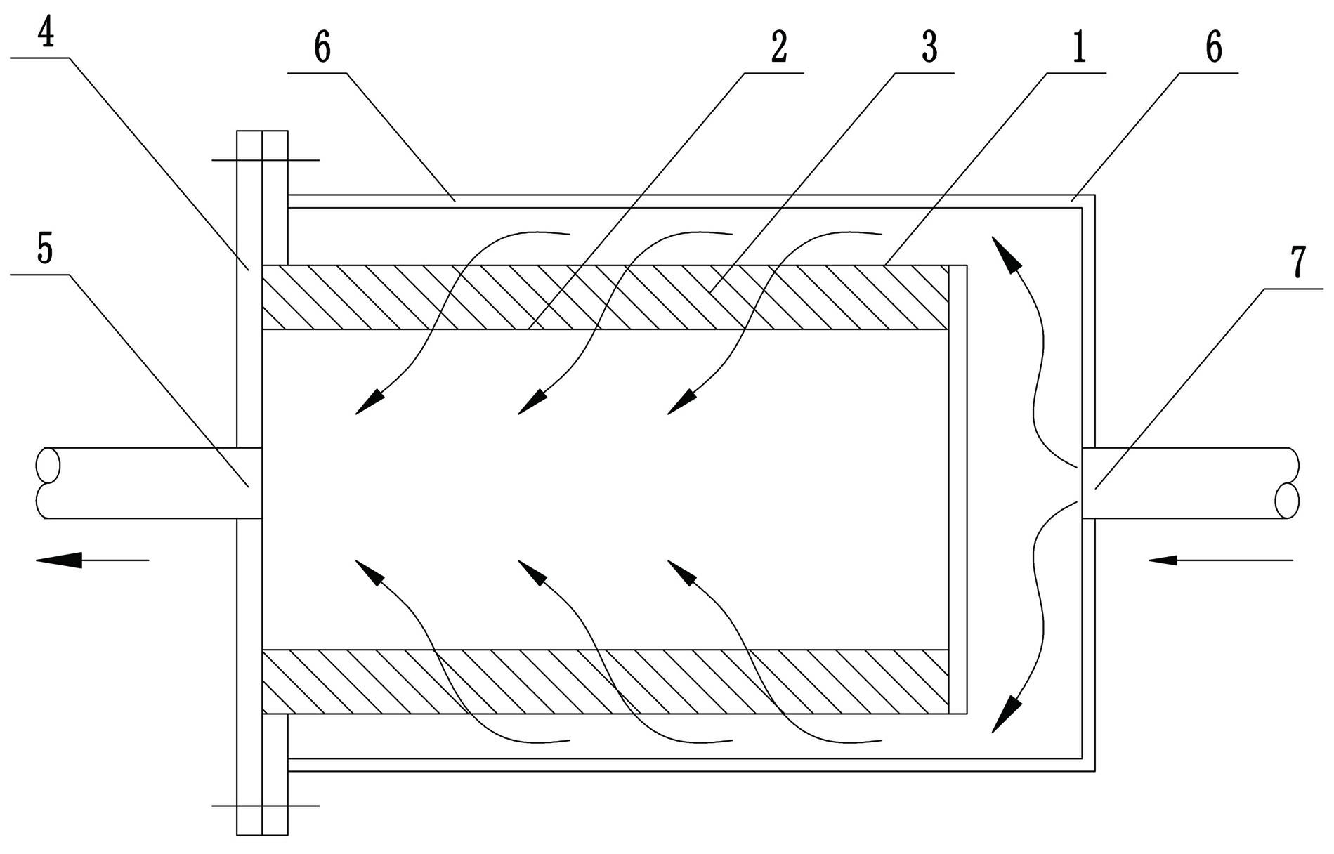 Internal and external gas filtering devices and gas detecting device