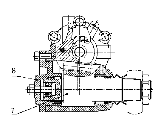 Extra-large-cylinder-diameter hydraulic power steering gear with safety valve