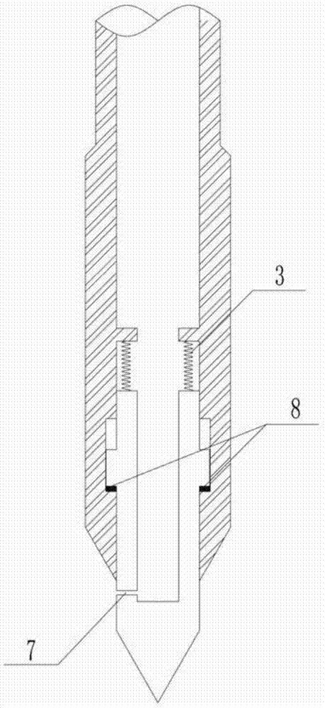 Rear side grouting device for pile