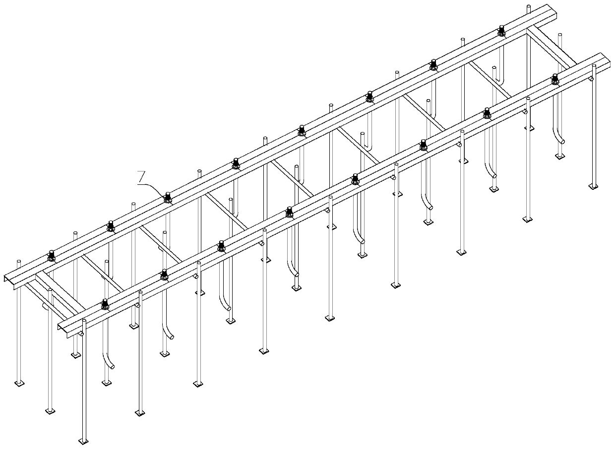 Raft foundation bolt embedded structure and installation method