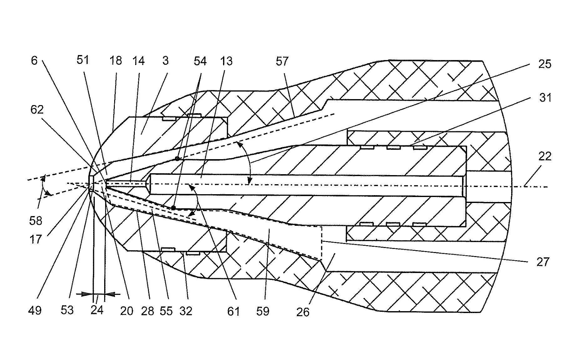 Aerosolizing nozzle and method of operating such aerosolizing nozzle