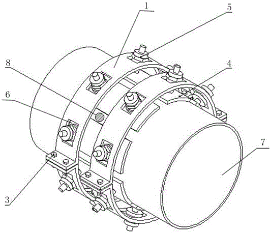 Multifunctional low-temperature pipe clamp and application thereof to correction and assembly of LNG ship low-temperature pipe