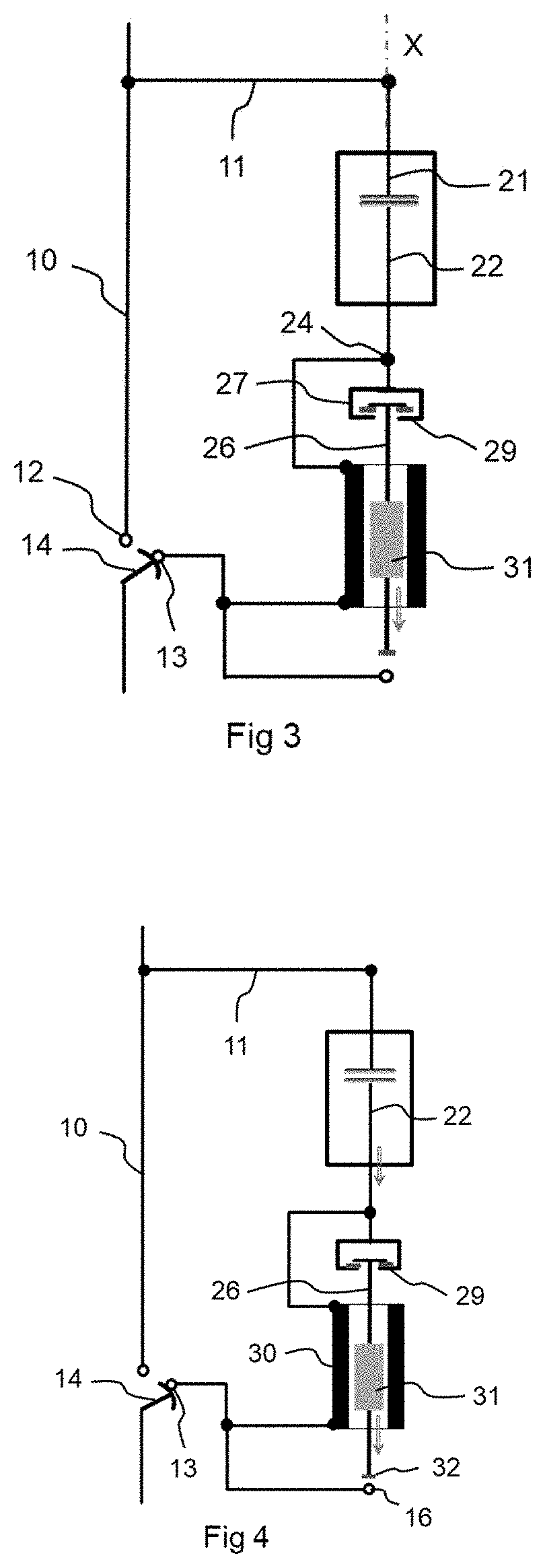 Actuating system for a vacuum bottle