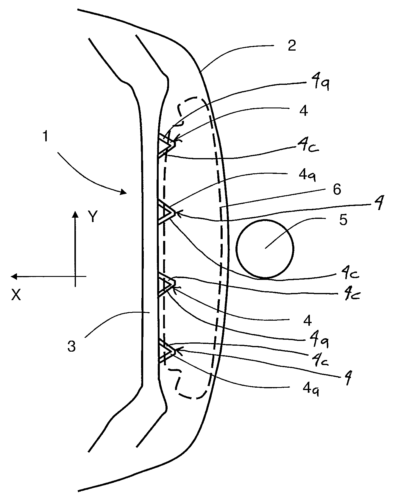 Pedestrian safety structure for a motor vehicle body