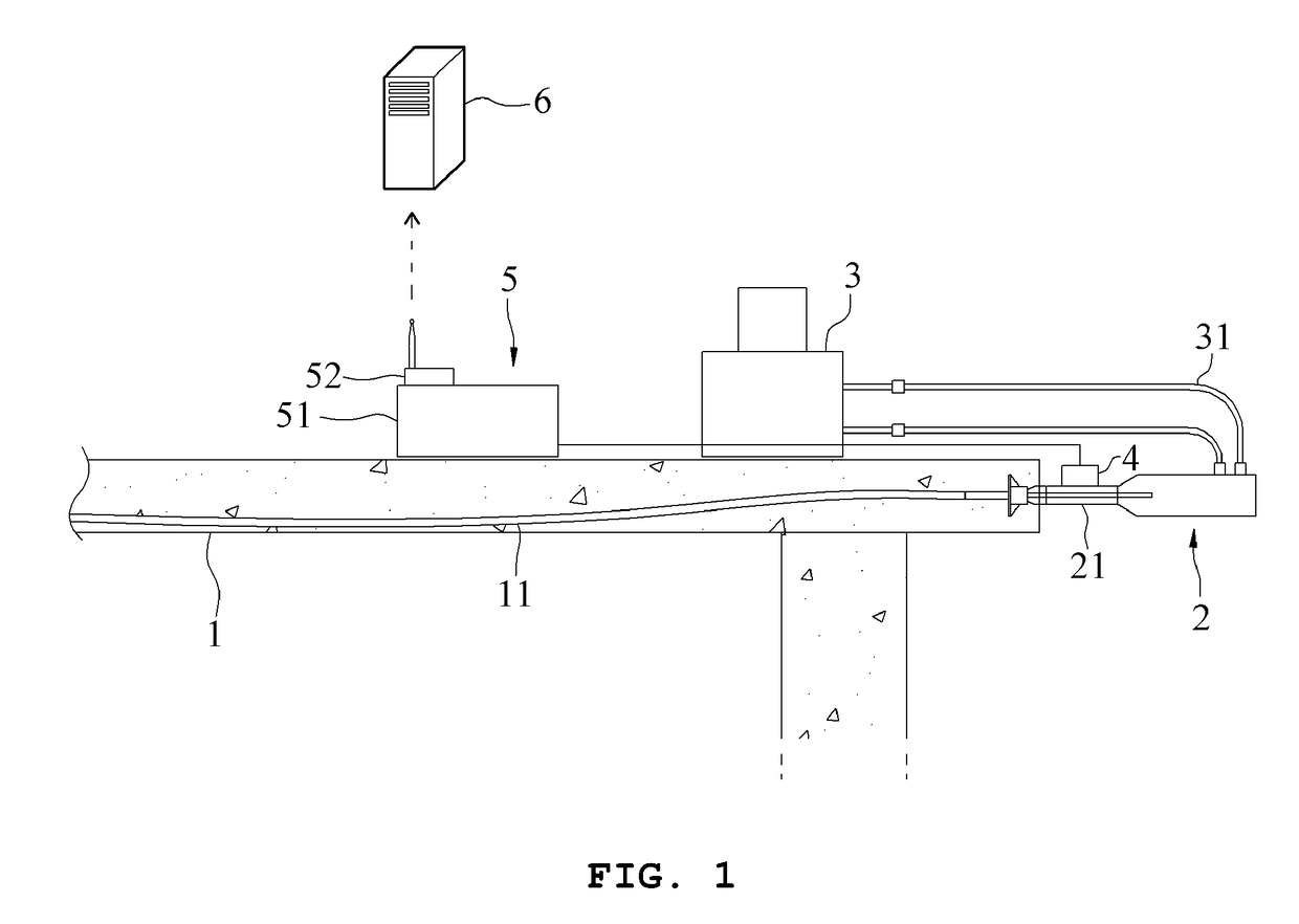 System for monitoring tension force of tendon in post-tensioning