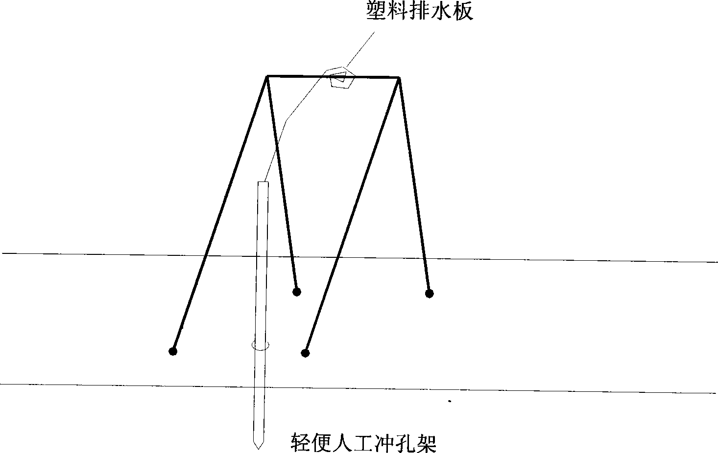 Rapid 'stereo high vacuum water covering prepressing' superficial layer flexible foundation treatment method