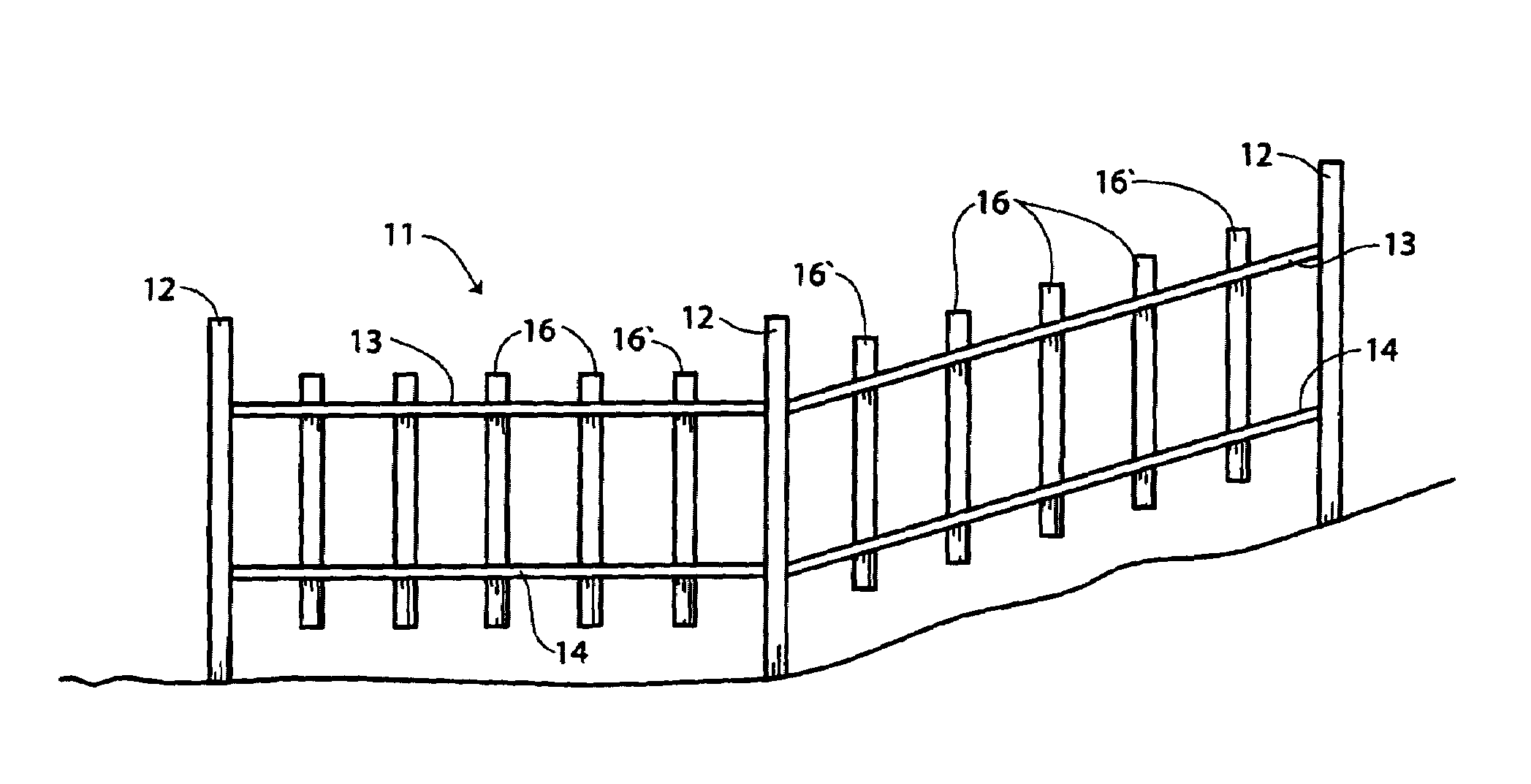 Fence and method of producing such