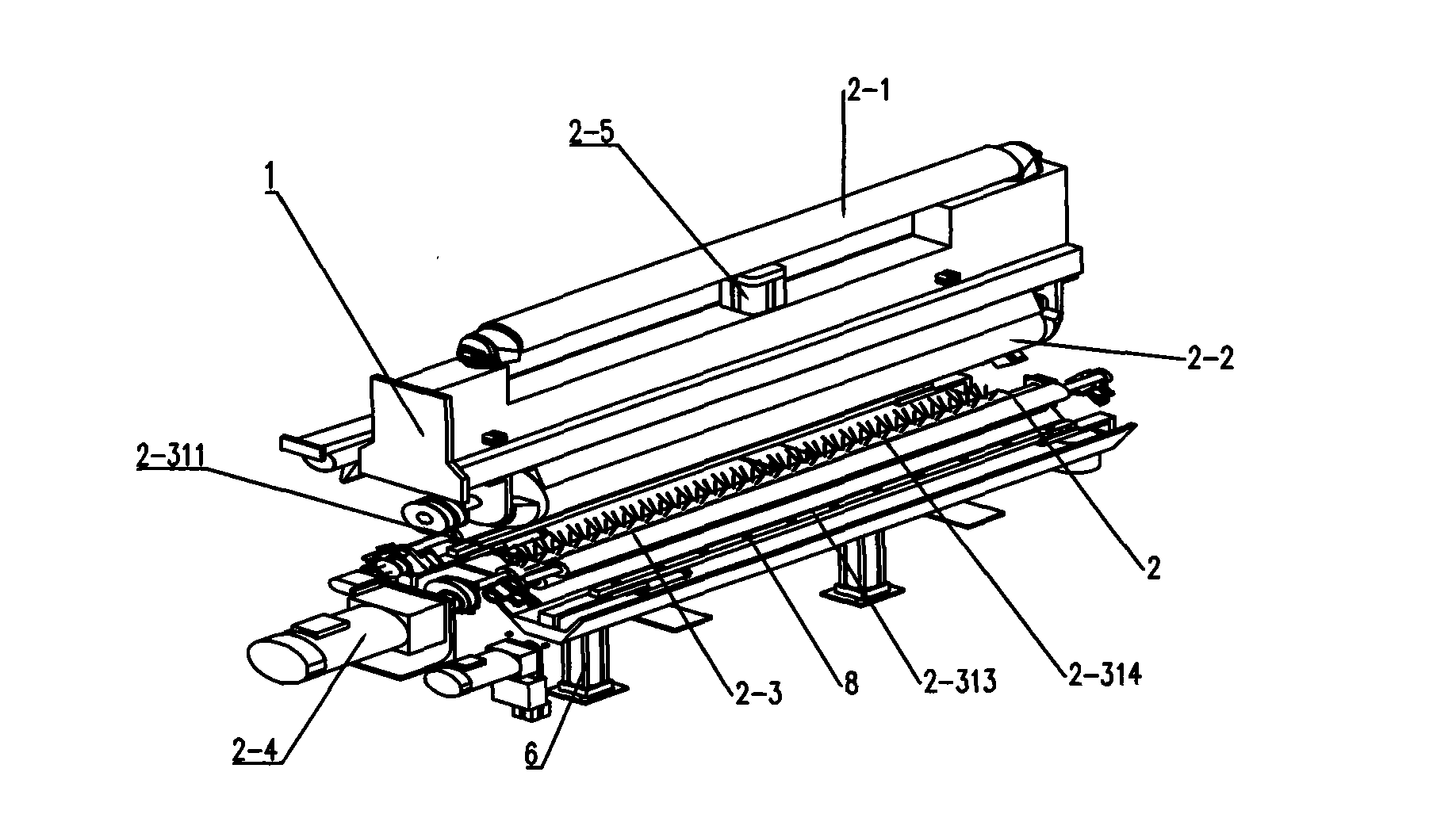 Washed-out sand machine