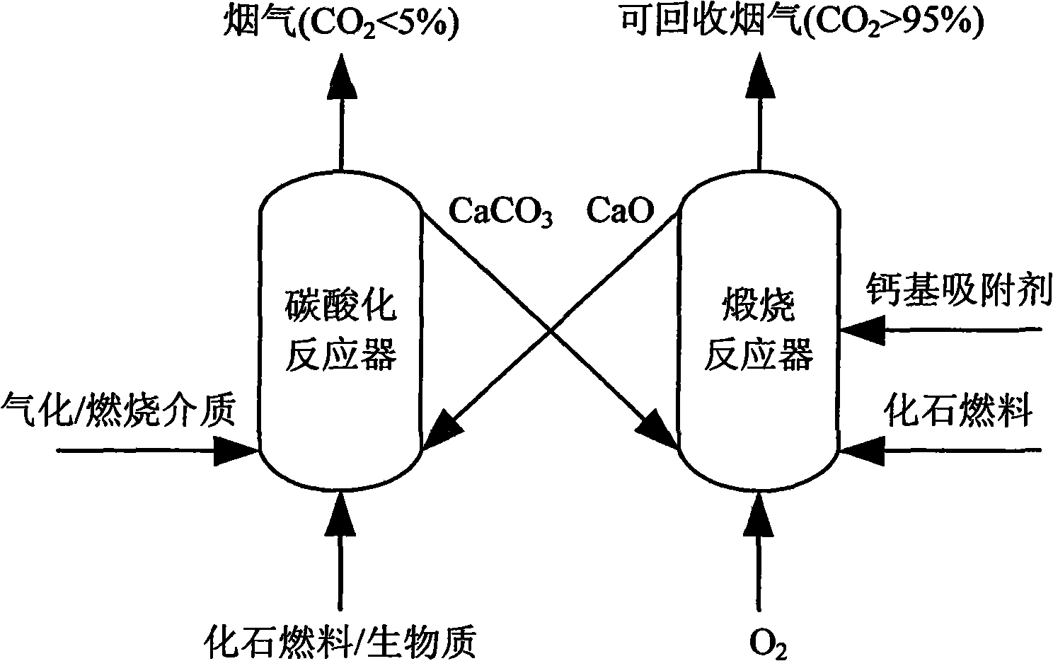 Method for preparing calcium group carbonic anhydride adsorption agent