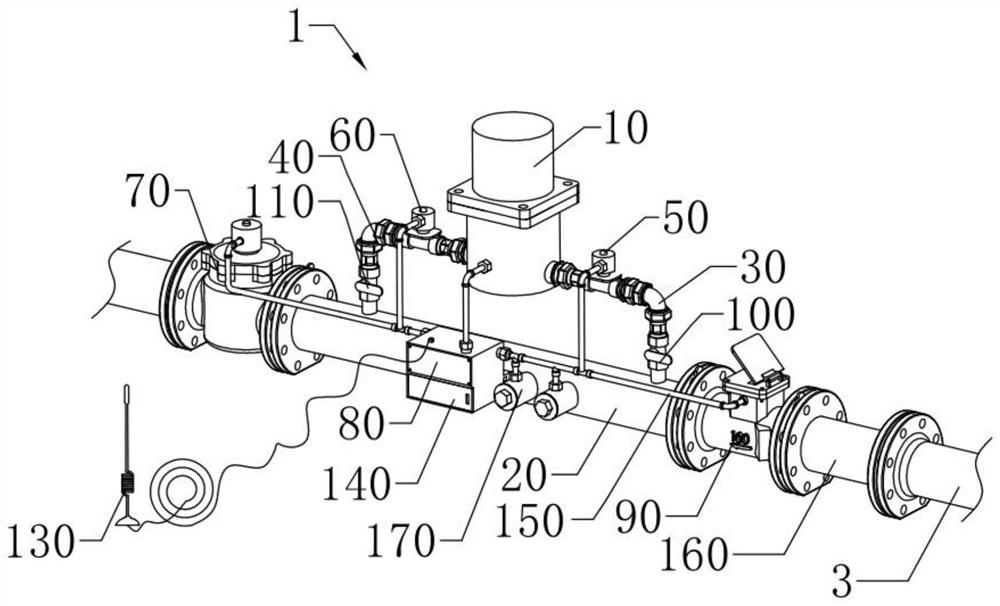 Comprehensive parameter monitoring device and method for water supply pipe network