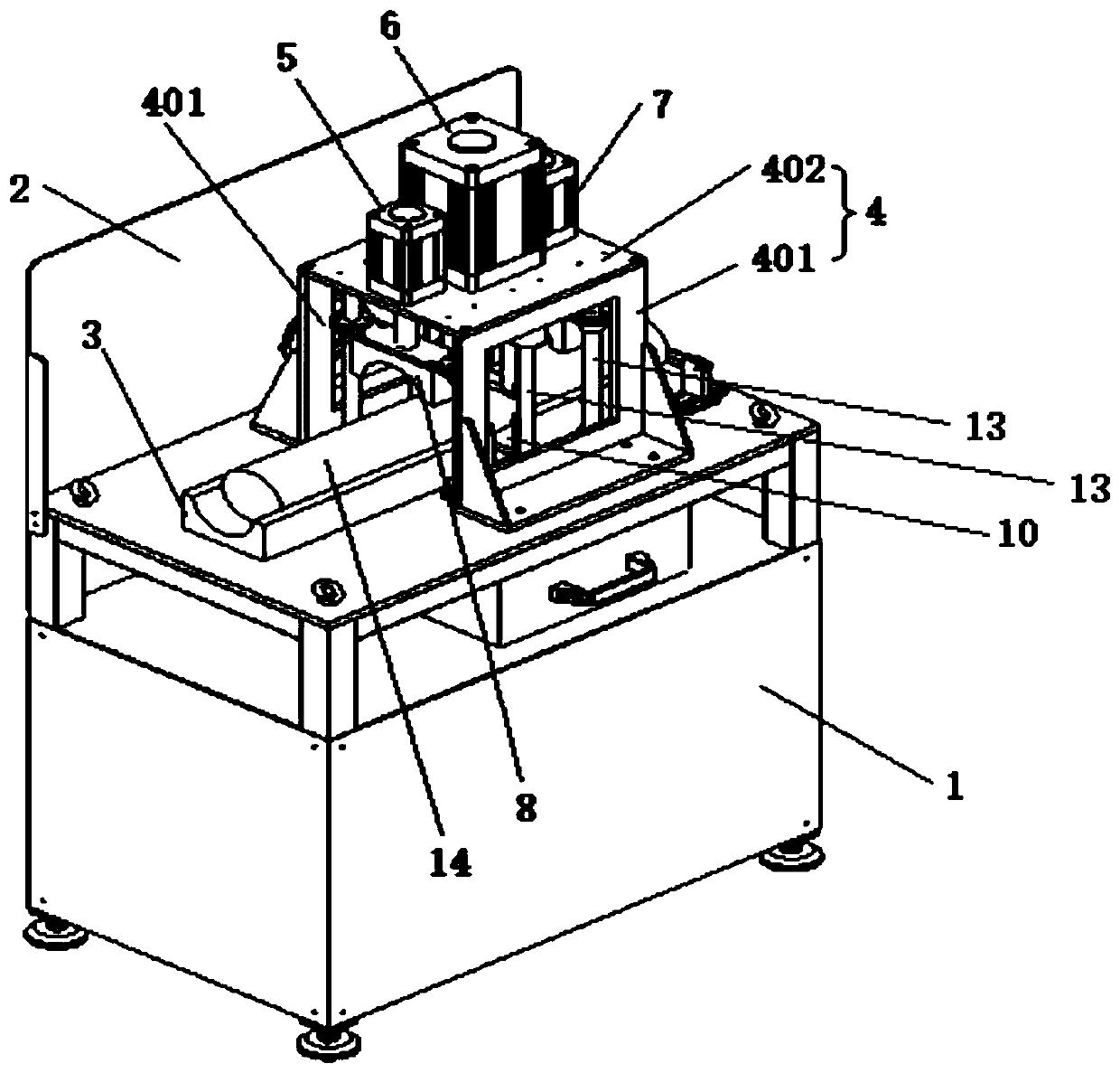 Pneumatic pressing medicine cutting device and cutting method