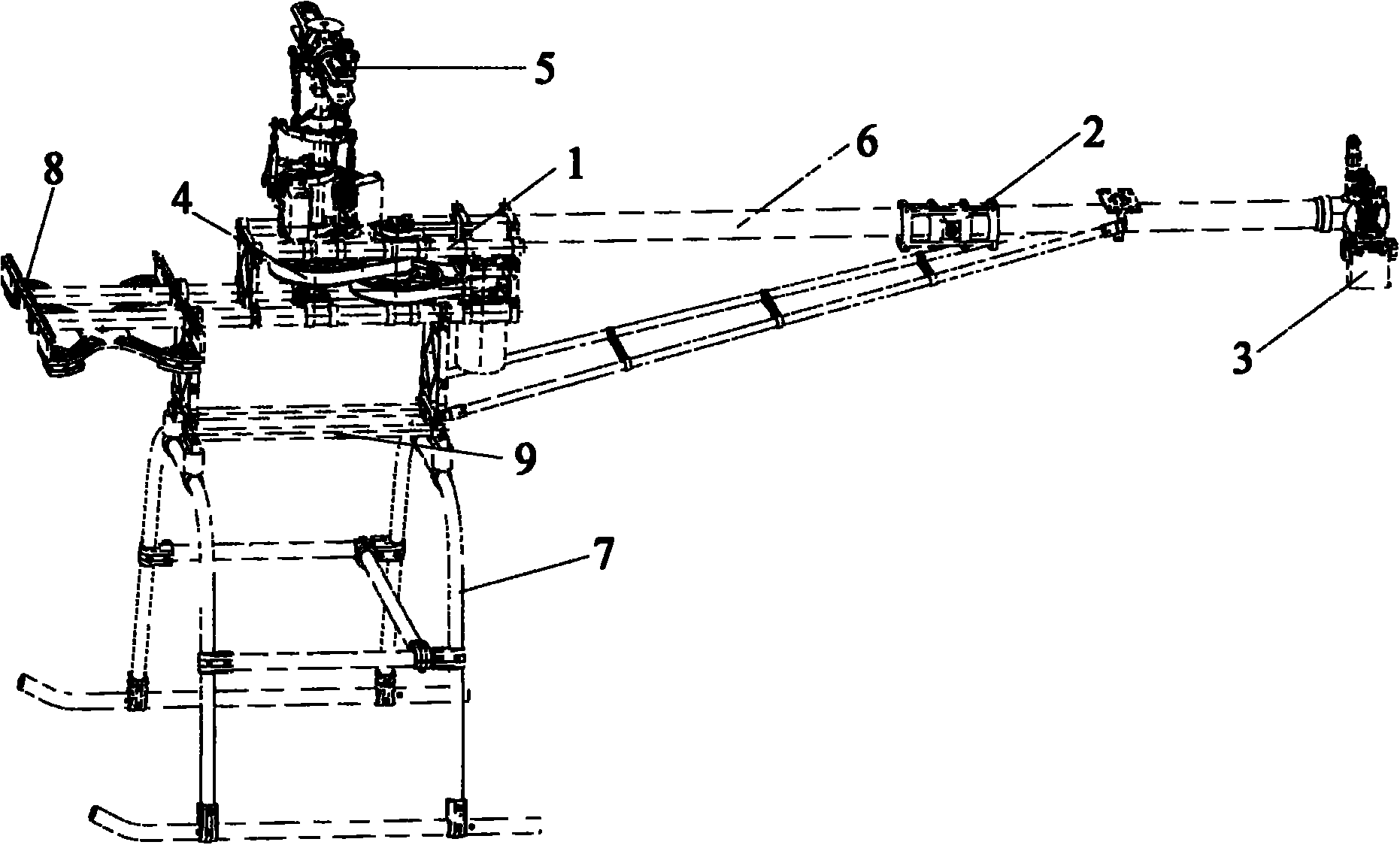 Novel tubular-structure electric unmanned helicopter