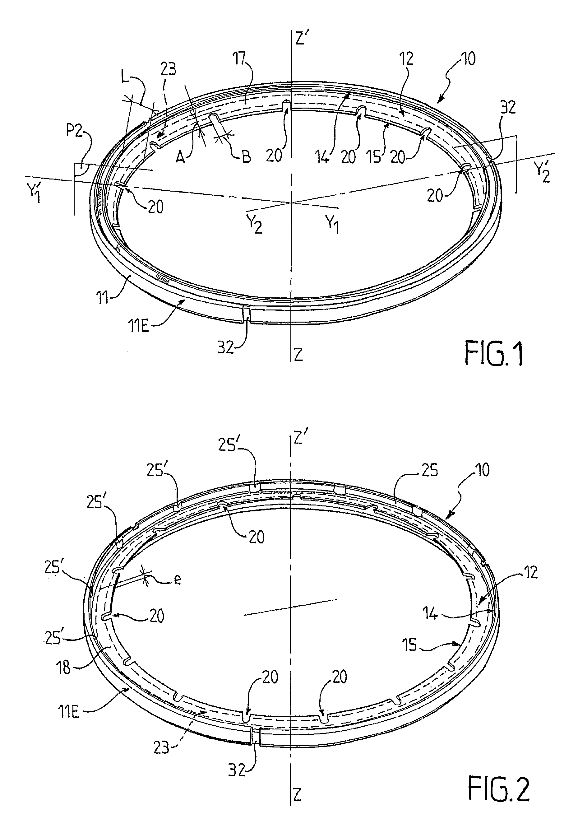 Pressure cooker gasket having a flexible skirt provided with notches
