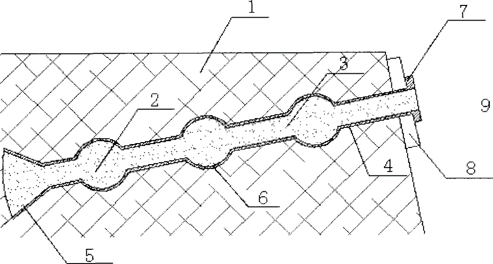 Bead type tubular anchor rod