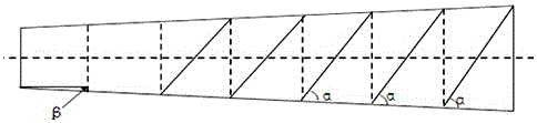 Machining method and system for novel conical composite material electric pole