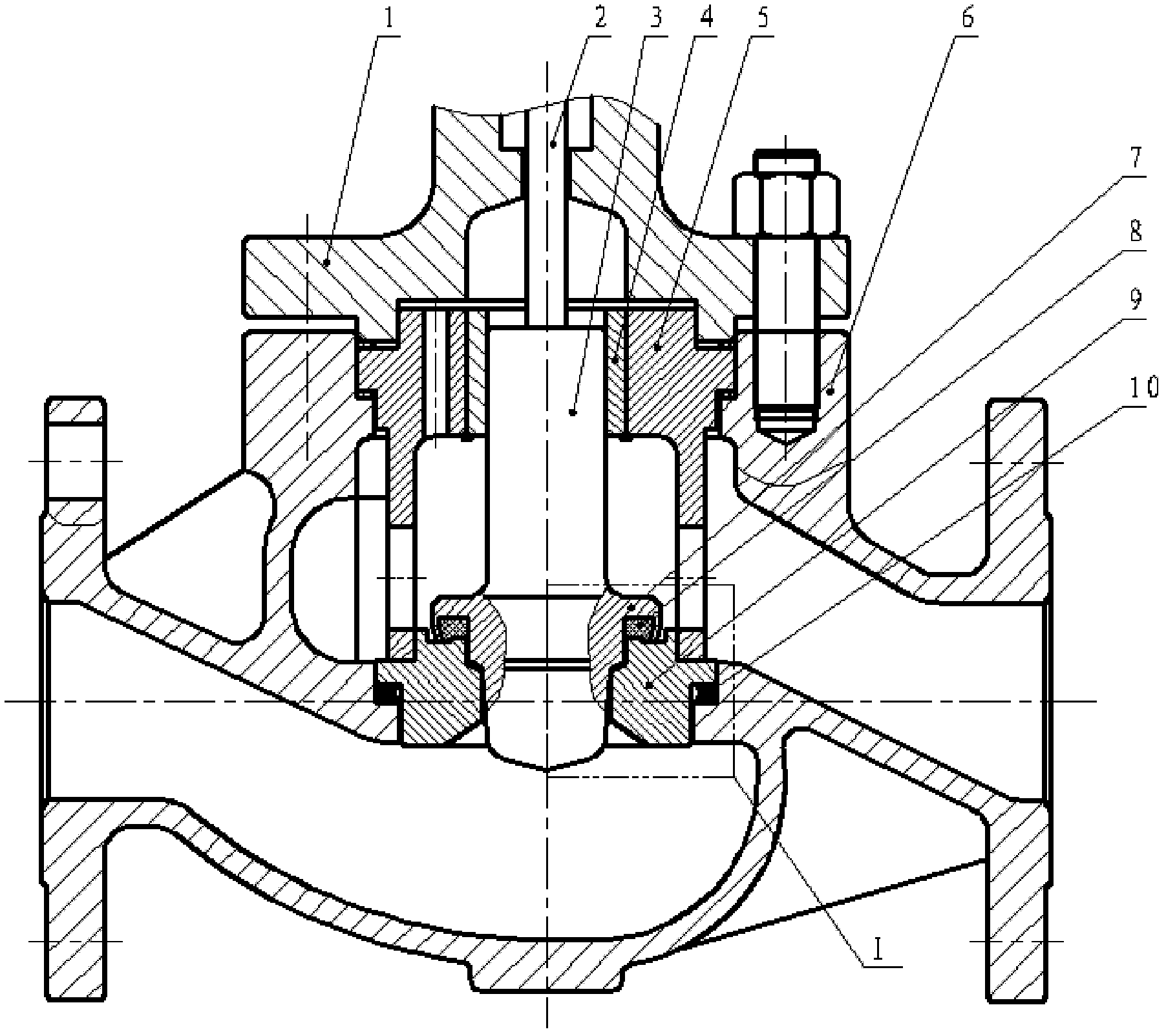 Washout-preventing soft-sealing single-seat regulating valve