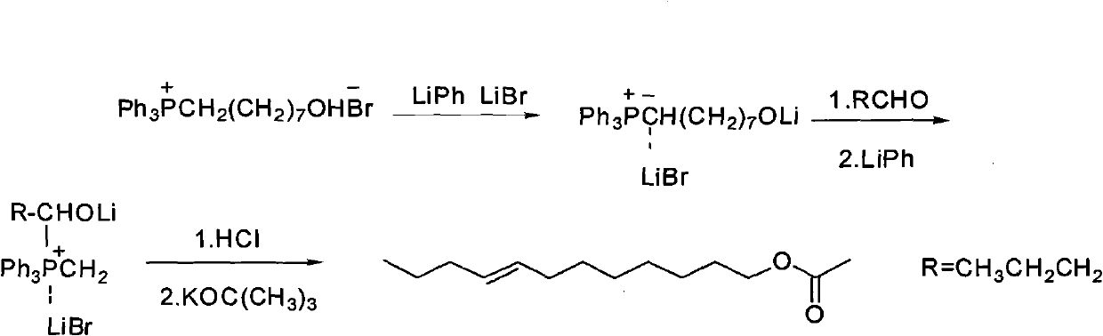 Synthesizing method of oriental fruit moth sex pheromone 8(Z/E)-dodecylene-1-alcohol acetate