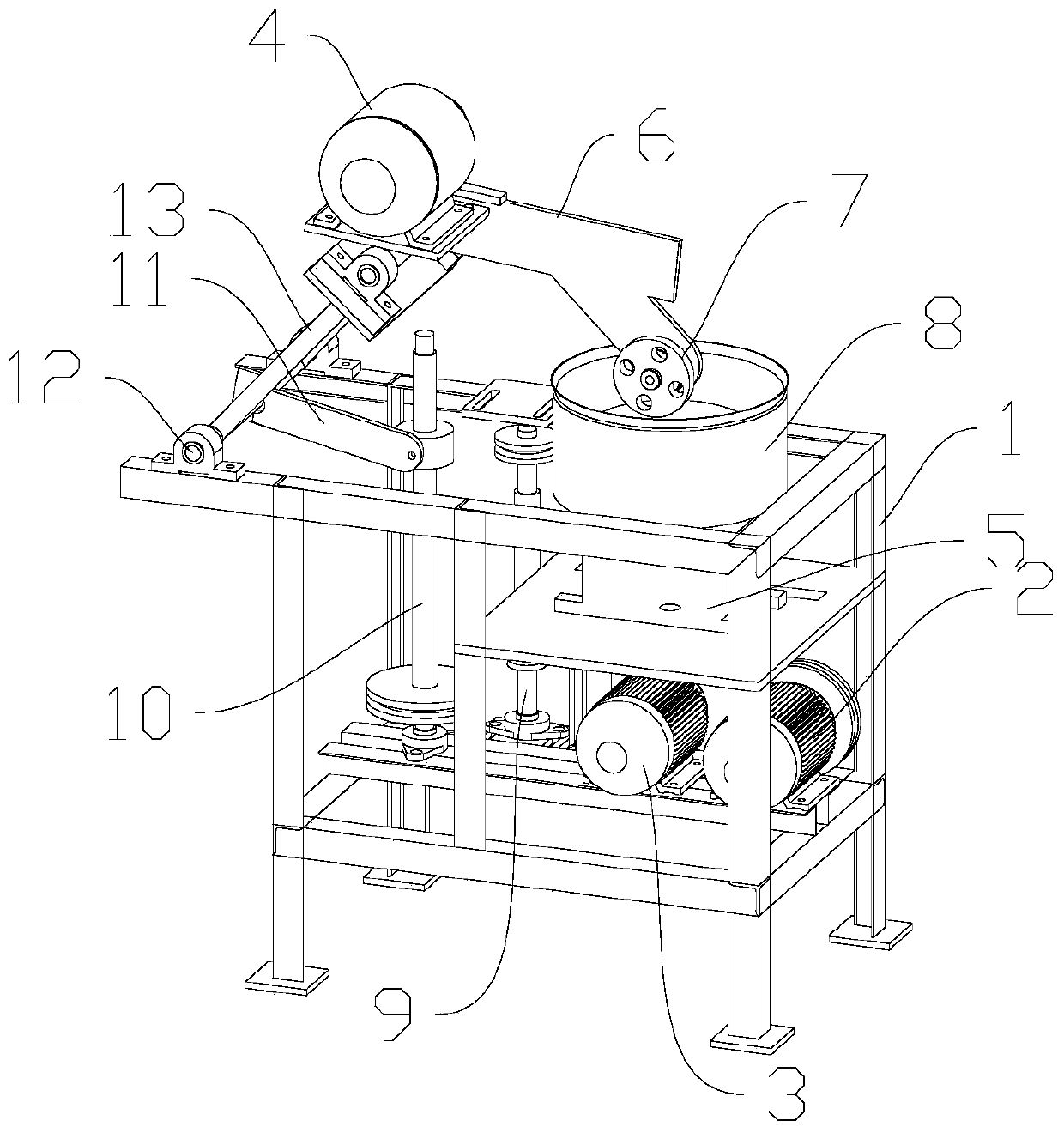 Polishing machine for polishing pot body