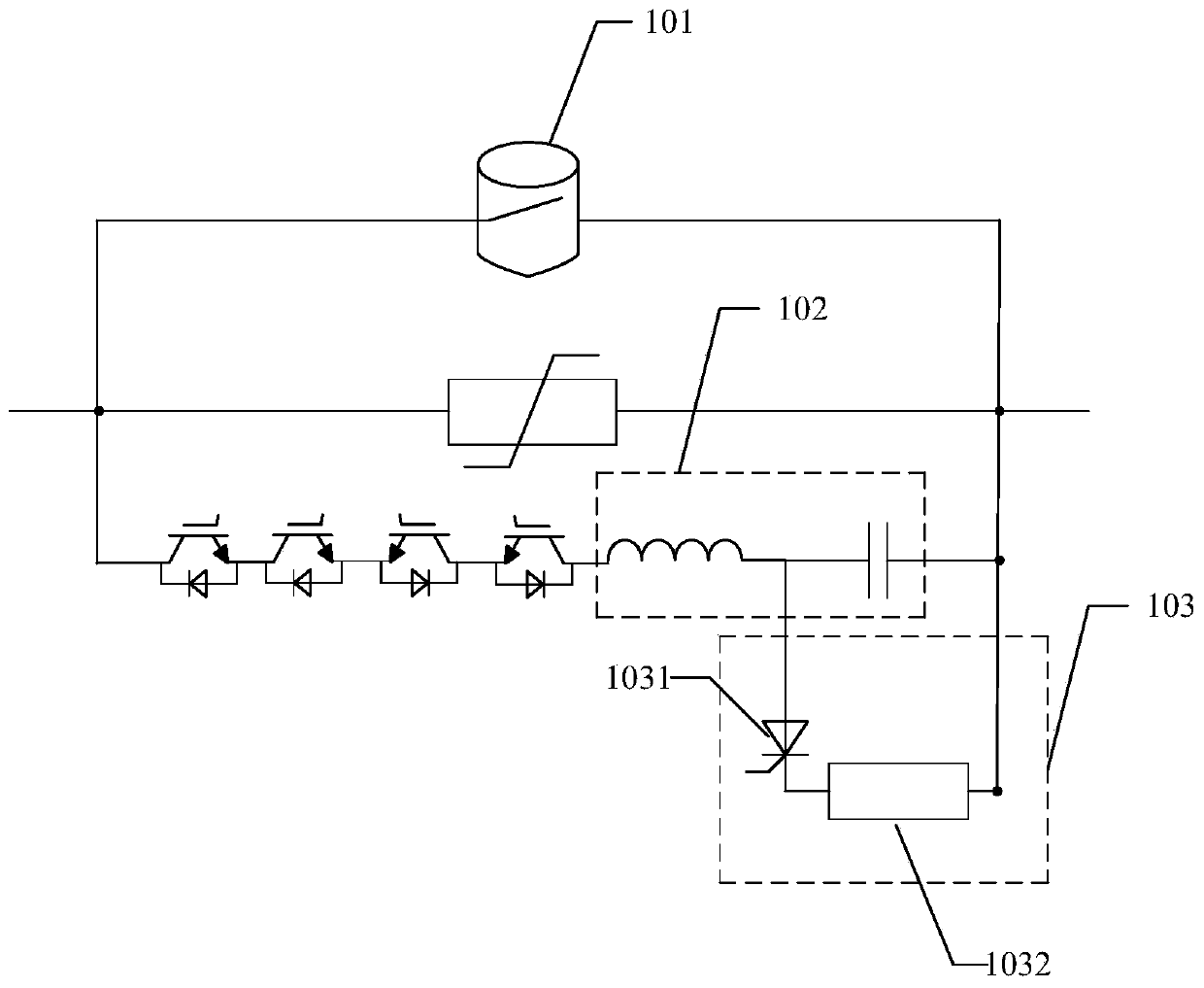 Current interruption characteristic optimization circuit of current injection type DC circuit breaker