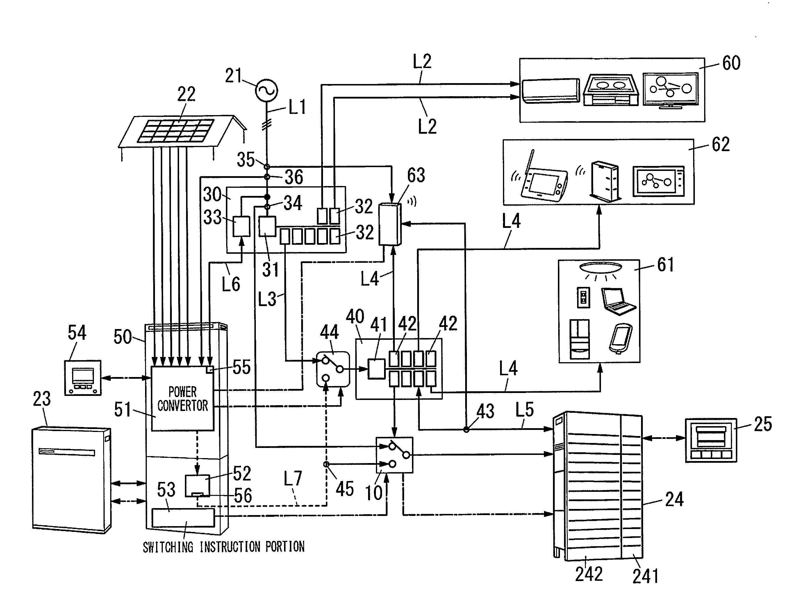 Power supply system, power conversion apparatus, and measurement point switching apparatus