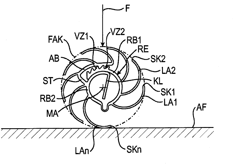 Refrigeration appliance, and positioning element for an elongate component