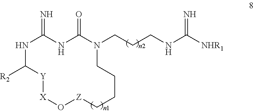 New macrocyclic amidinourea derivatives, methods of preparation and uses thereof as chitinase inhibitors