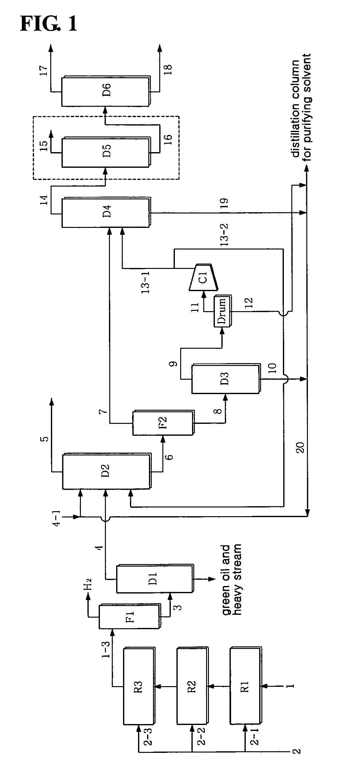 Process for 1,3-butadiene separation from a crude C4 stream with acetylene converter