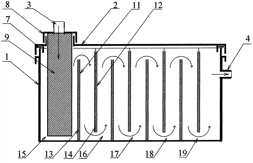 Kitchen cleaning wastewater treatment device